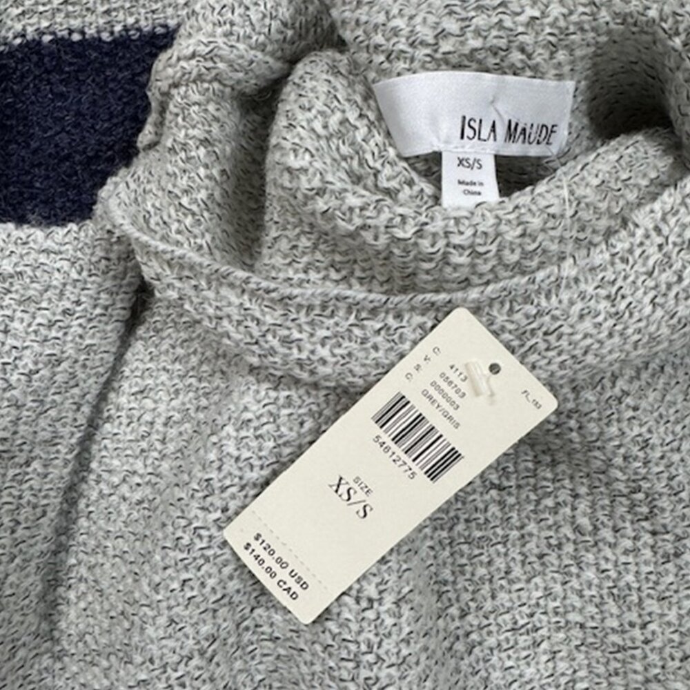 NWT Anthropologie Kavitha Turtleneck Poncho Sweater by ISLA MAUDE - Picture 6 of 7